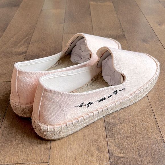 EUC  « all you need is love » espadrilles - Picture 2 of 8